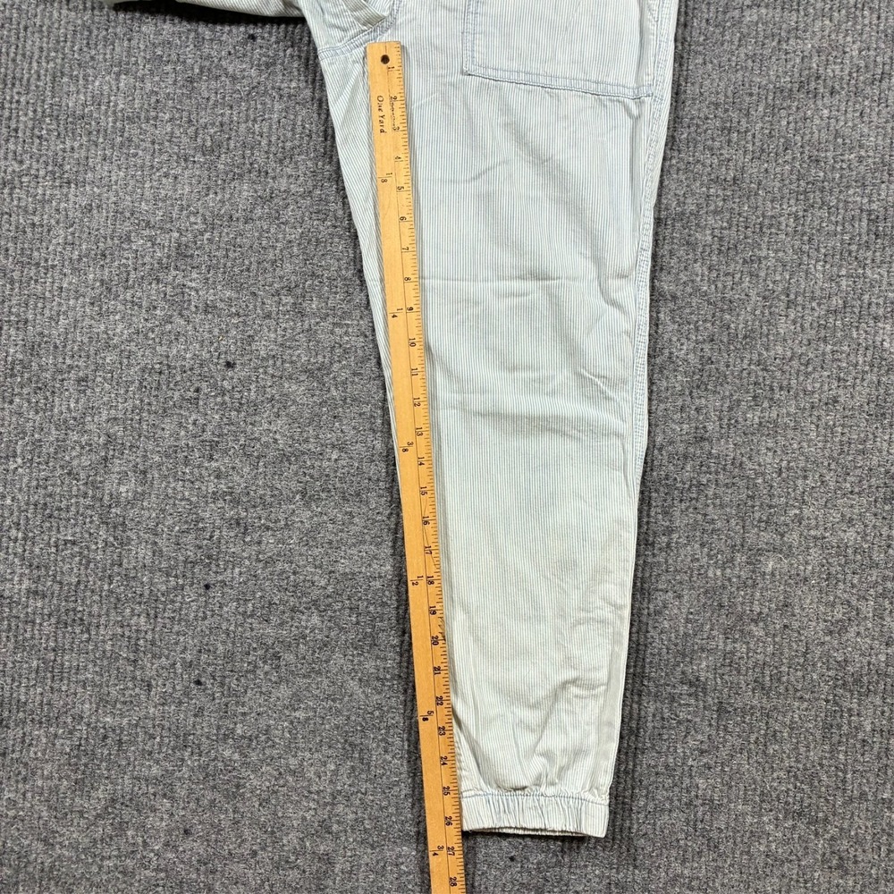 American Eagle Womens Jogger Pants Size 6 Regular Blue Striped Pull On Mid Rise - Picture 8 of 10